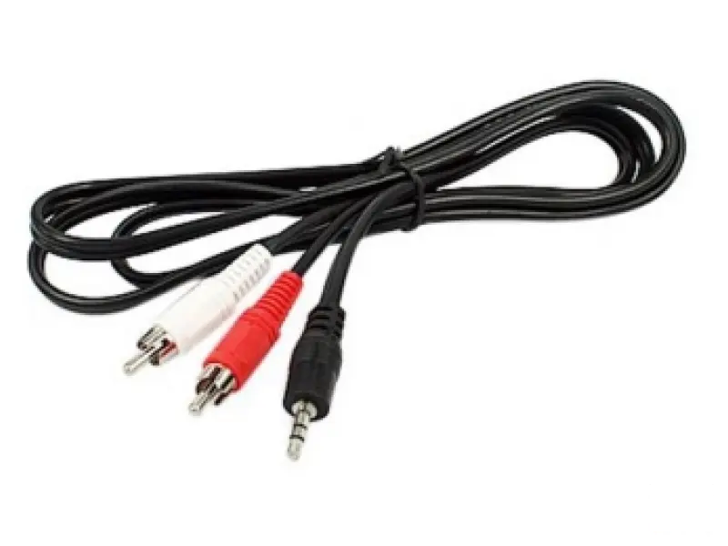 E-GREEN Kabl audio 3.5mm - 2xRCA 1.5m crni 