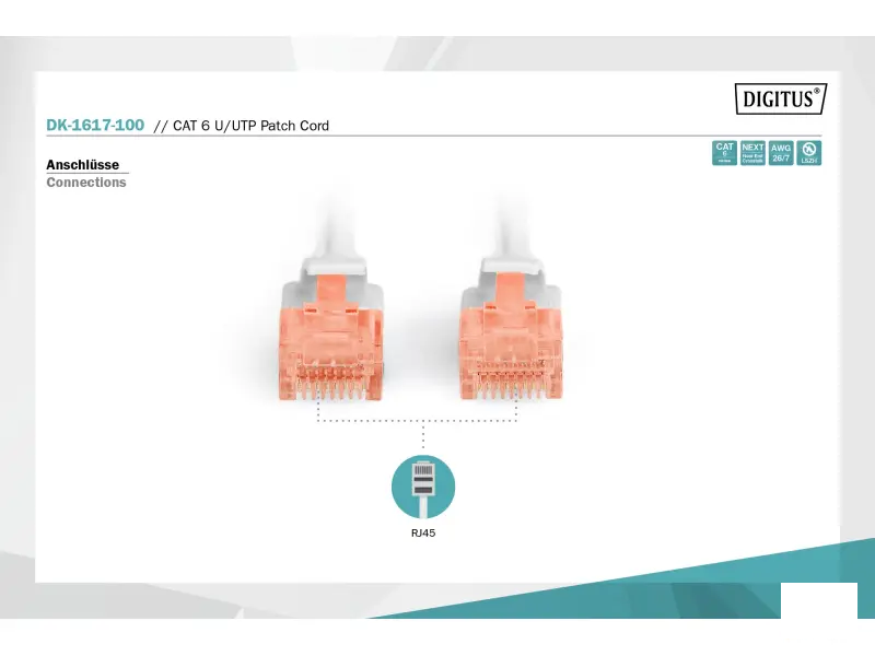 Digitus Kabl UTP patch CAT6 10m sivi