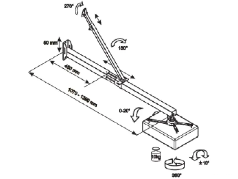 VEGA WMC 39-140 zidni nosač za Short Throw projektor 