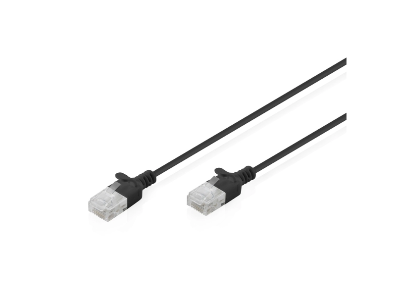 Digitus Kabl UTP patch slim CAT6 0.5m crni