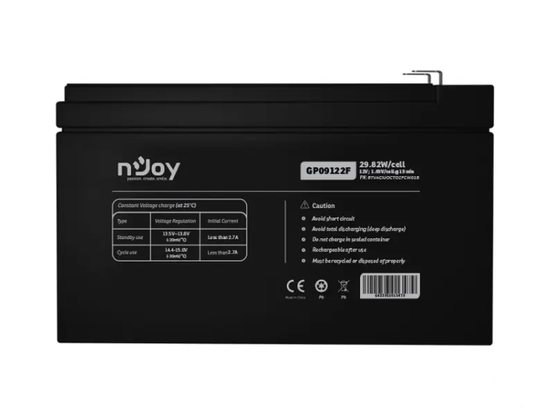 NJOY GP09122F baterija za UPS 12V 9Ah (BTVACIUOCTO2FCW01B) 