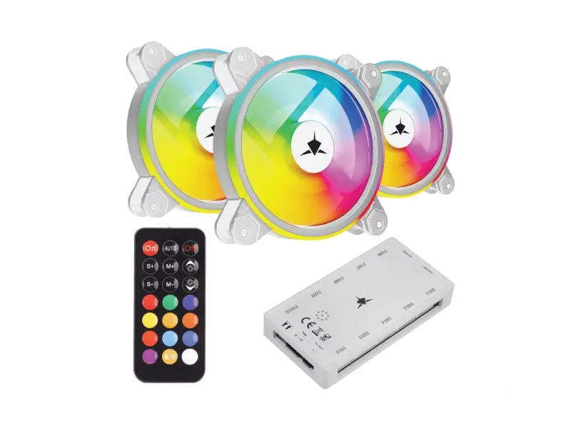White Shark FAN GCF-S028-005 NEBULA-2 BIJELI ARGB KIT