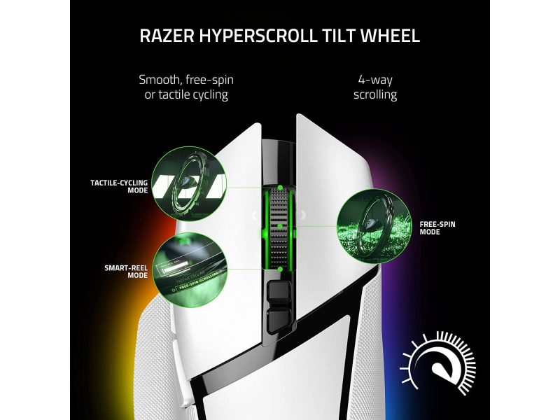 Razer Basilisk V3 RZ01-04620200-R3G1, zicani gejmerski mis,Bijeli