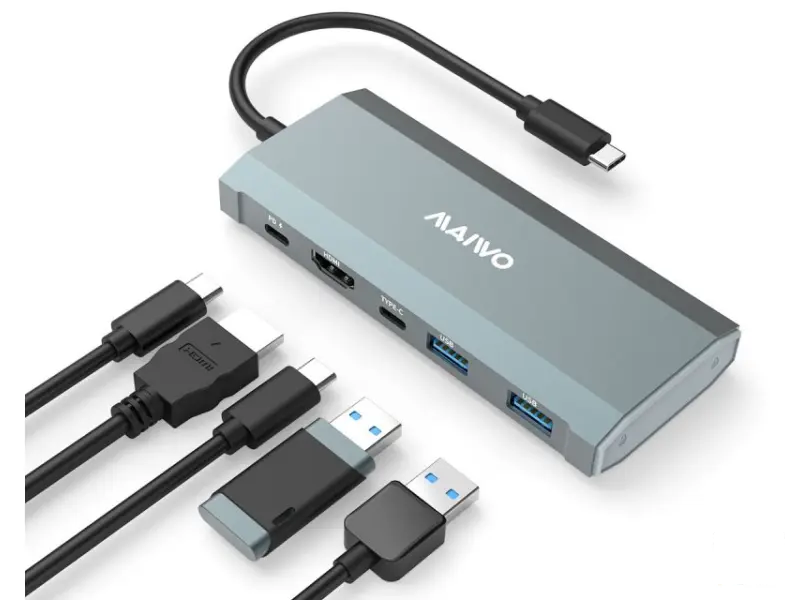 MAIWO USB 3.2 Gen2 x 1 Tip-C 6 u 1 SATA &PCIe NvMe M.2 Kućište sa HDMI/PD/USB , KH1001 