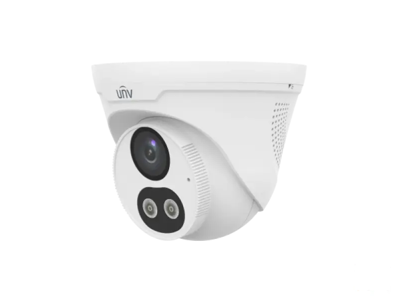 Uniview Kamera 4MP IPC3614LE-ADF28KC-DL Dome, Dual Light (IR/LED), objektiv 2.8 mm, IR/LED domet do 30 m, ugradjen mikrofon i zvucnik, True WDR 120 dB, PoE/12VDC, microSD do 512 GB, IP67, Dozna JB05-A
