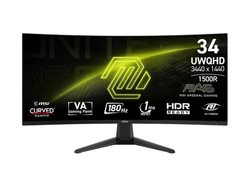MSI 34 inča 346CQ MAG UWQHD 3440x1440 VA 180 Hz zakrivljeni gaming monitor 