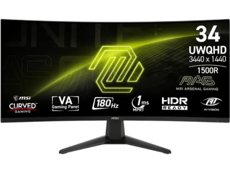 MSI MAG 346CQ zakrivljeni gaming monitor 34″