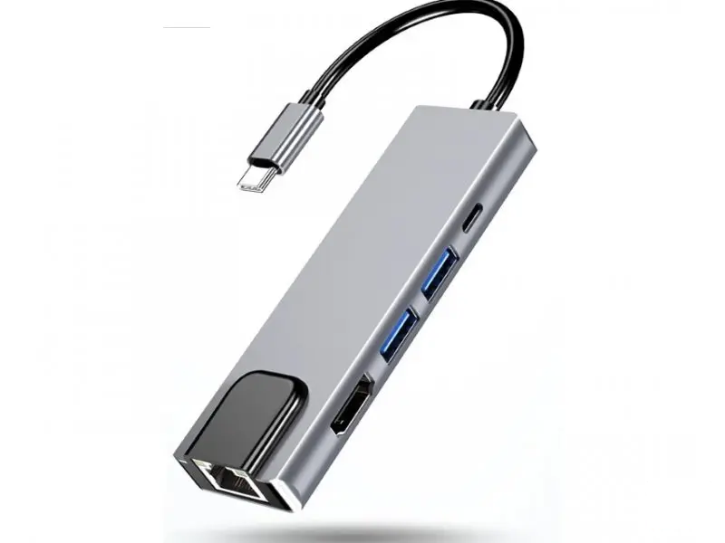 E-GREEN Adapter USB 3.1 tip C (M) -HDMI +2 x USB 3.0
