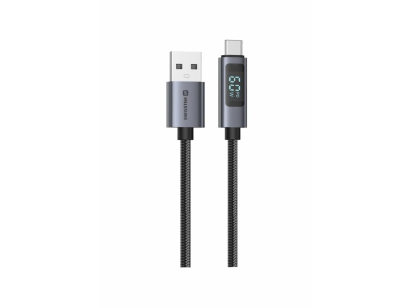 Swissten LCD CABLE USB-A / USB-C 1,5 M