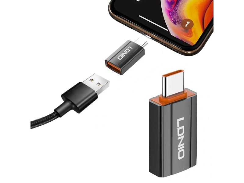 LDNIO LC140 TIP C MUŠKI NA USB A ŽENSKI SIVI