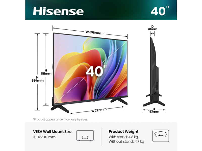 HISENSE 40 inča 40A4S LED FHD Smart TV