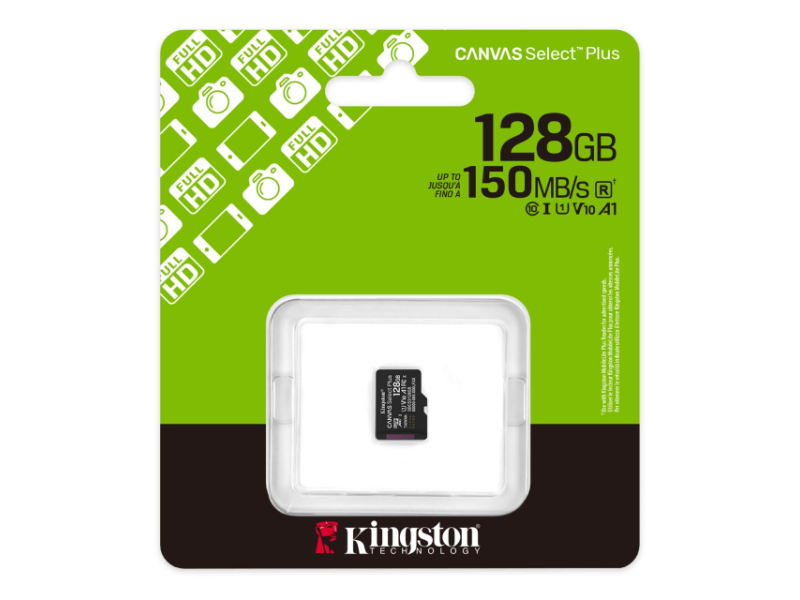 KINGSTON Memorijska kartica U1 V10 SDXC 128GB Canvas Select Plus G3 150R A1 SDCS3/128GBSP