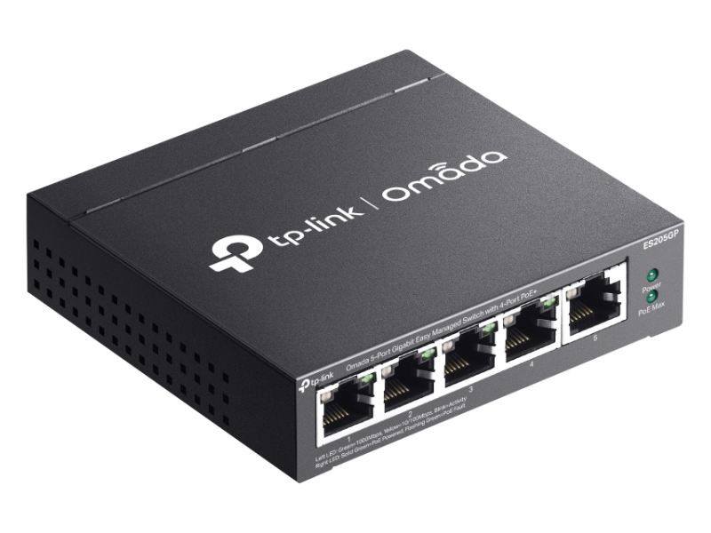 TP-LINK ES205GP Omada 5-Port Gigabit Easy Managed Switch with 4-Port PoE+