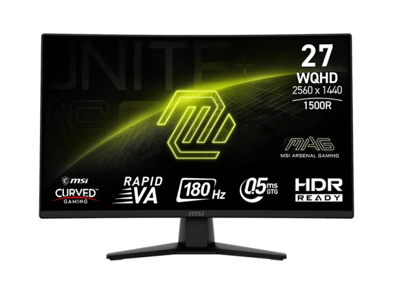 MSI 27 inča MAG 274CQF WQHD 2560x1440 180 Hz zakrivljeni gaming monitor 