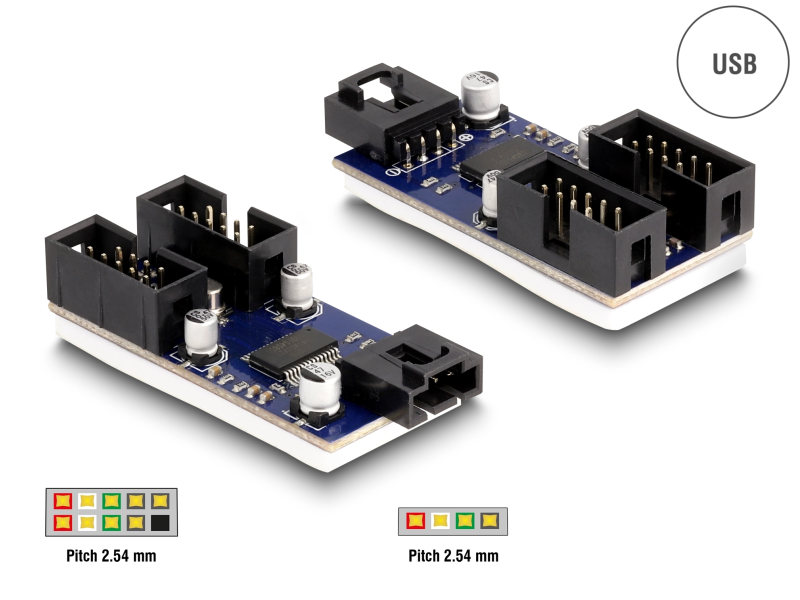 Delock USB 2.0 hub sa 2 porta i pin konektorom