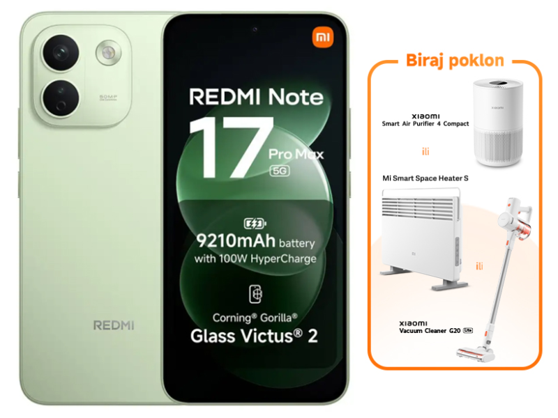 Xiaomi Redmi Note 17 Pro Max 5G 8GB/512GB/zelena-NOVO