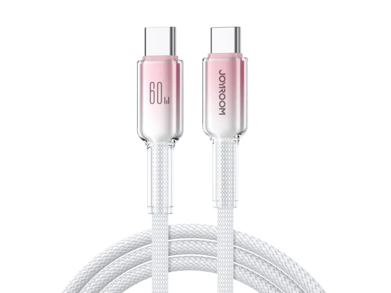 Joyroom S-A42 Crystal 60W Cable USB-C USB-C 1.2m-White