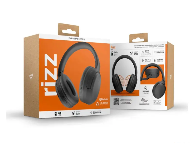 ENERGY SISTEM Black Rizz slušalice crne (M45967) 