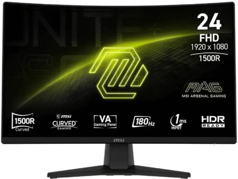 MSI 23.6 inča MAG 242C FHD 1920x1080 180Hz AdaptiveSync zakrivljeni gaming monitor 
