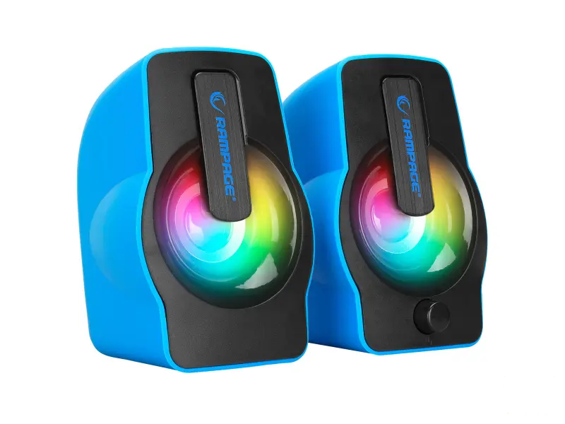 Rampage Zvucnici RMS-G7 FALSETTO 2.0 6W RGB USB Blue