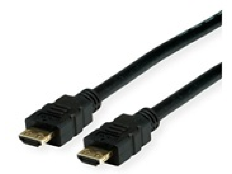 Rotronic 11.99.5696 VALUE HDMI 4K Ultra HD Cable + Ethernet, M/M, HDMI Ultra High Speed (HDMI 2.0), Resistant Plug,10 m, crni