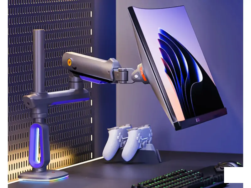NORTH BAYOU G80 Gaming stoni nosač za monitor mat crni 