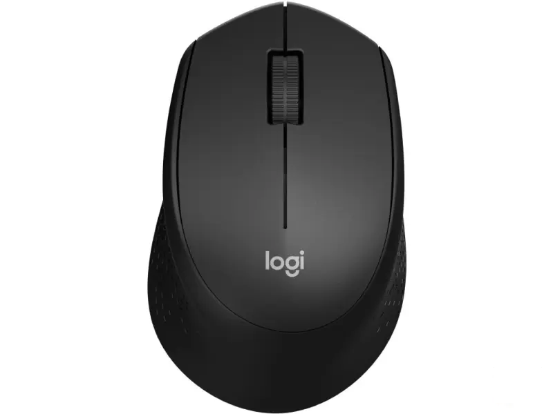LOGITECH M330 Silent Plus Wireless Optical Mouse, 1000  DPI, 3 Buttons, 1x AA Battery, Black