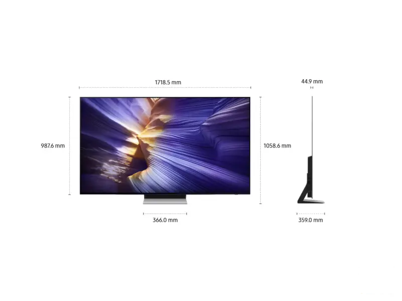 Samsung QE77S90FAEXXH OLED TV 75", Vision AI smart, NQ4 AI Gen3 processor, Motion Xcelerator 144Hz