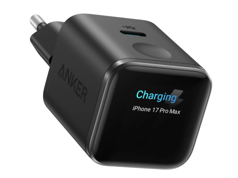 ANKER Nano 45W putni zidni punjac sa ekranom, USB-C port, crni