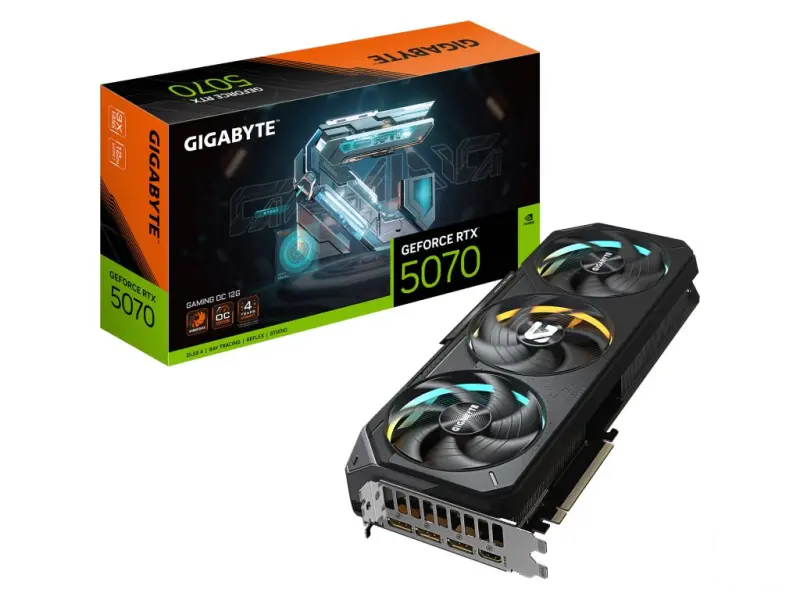 GIGABYTE VGA GeForce RTX 5070 GAMING 12GB GDDR7 OC Edition, 192-bit, DP*3(2.1b)/HDMI*1(2.1b)