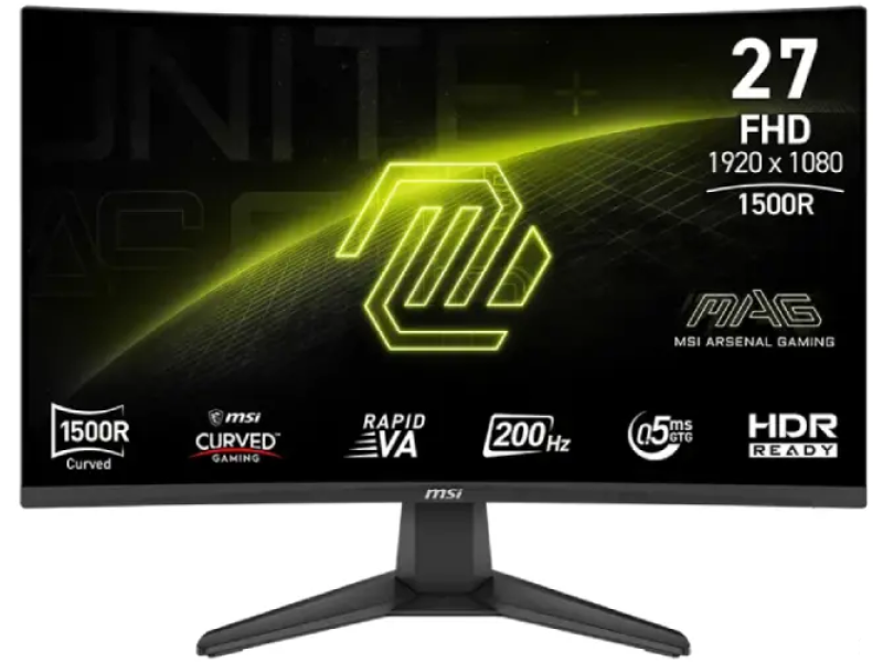 MSI 27 inča MAG 276CF E20 FHD 1920x1080 200Hz FreeSync Premium zakrivljeni gaming monitor 