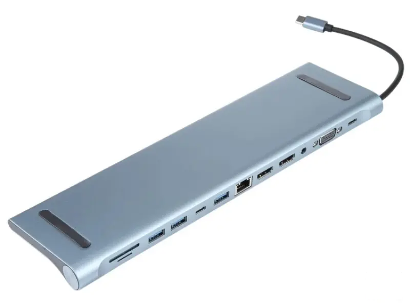 E-GREEN Adapter USB 3.1 tip C (M) - 2 x HDMI + VGA + 2x 3.0 usb