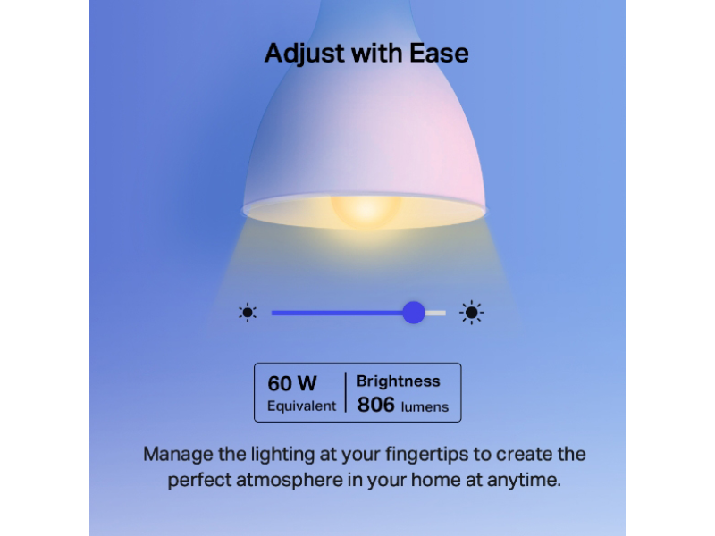 TP-LINK TAPO L530E(2-PACK) Smart Wi-Fi Light Bulb, Multicolor, 60-watt equivalent