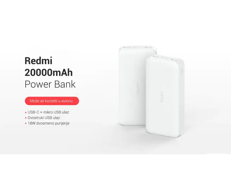 Redmi 18W Fast Charge Power Bank 20000 mAh