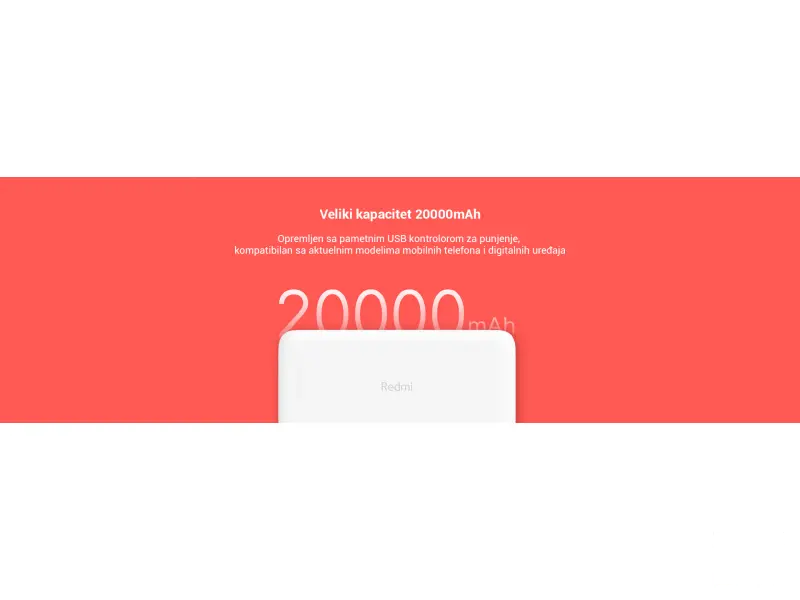 Redmi 18W Fast Charge Power Bank 20000 mAh