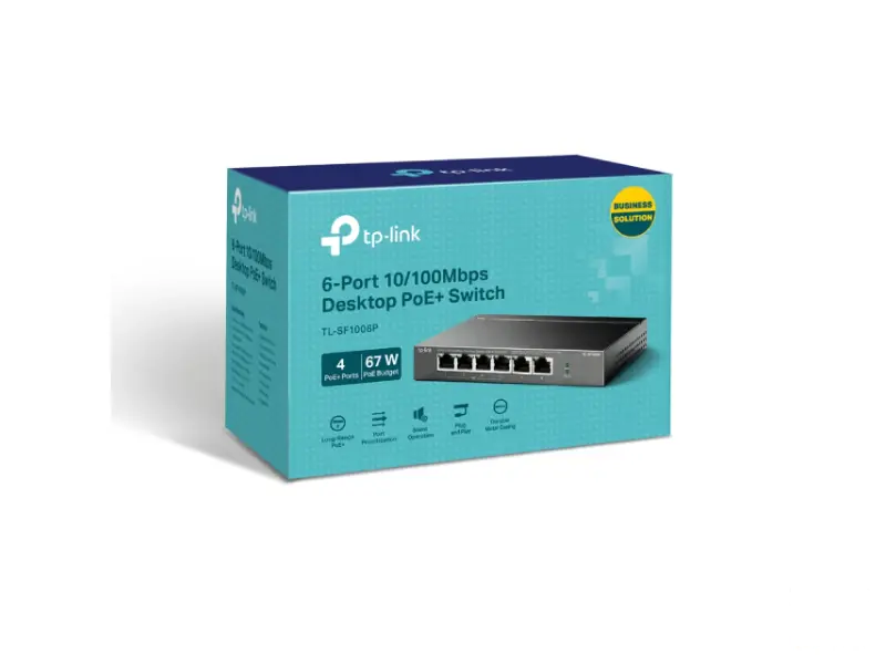 TP-LINK TL-SF1006P PoE switch 6 porta(4 poe+2) 