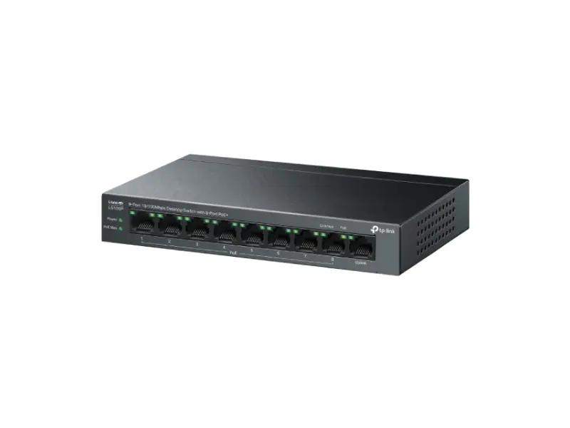 TP-LINK LS109P 9-port 10/100Mbps Desktop switch 