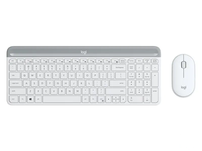 LOGITECH MK470 Wireless Desktop US bela tastatura + miš 