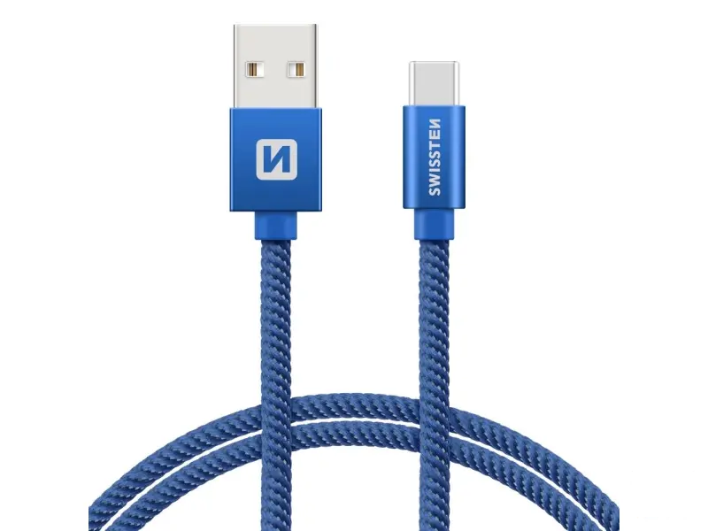 Swissten Data kabl Textile USB / USB-C 2m Blue