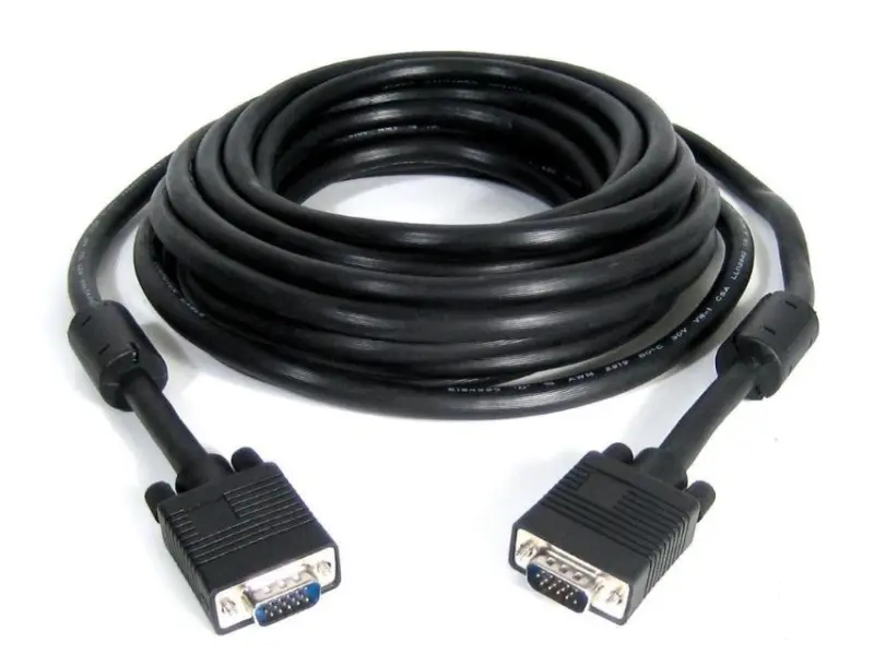 E-GREEN Kabl VGA D-sub M/M 10m HQ feritno jezgro crni 