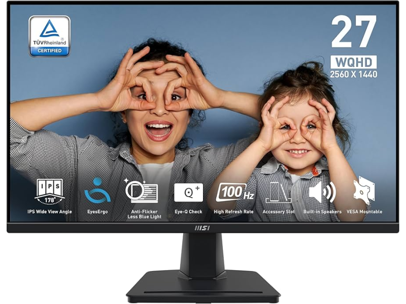 Monitor 27 MSI PRO MP275Q 100Hz WQHD IPS