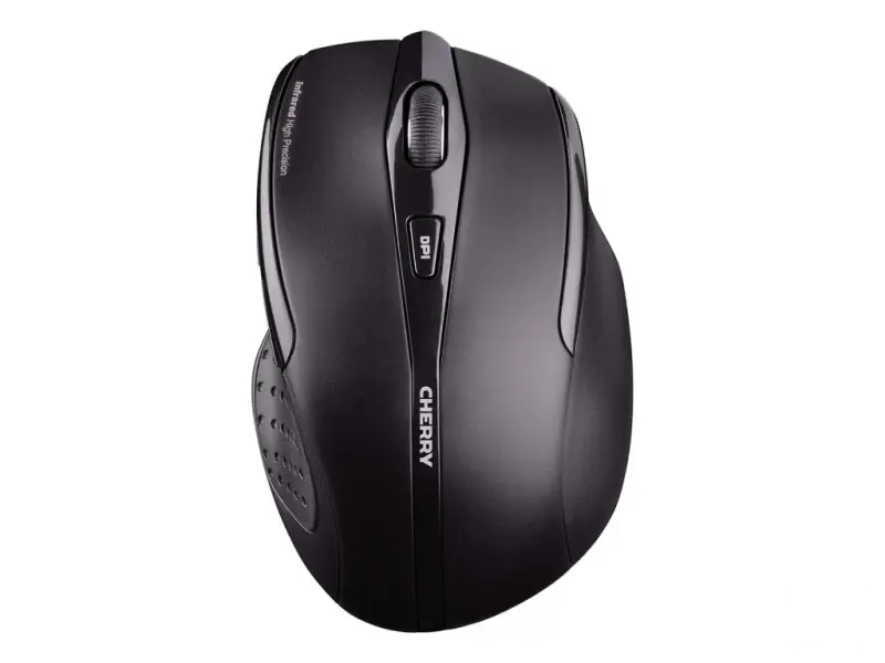 CHERRY MW 3000 Ergonomic Wireless Mouse, 6-button, 2.4 GHz, 2 x AAA battery, 1750 DPI, 10 m