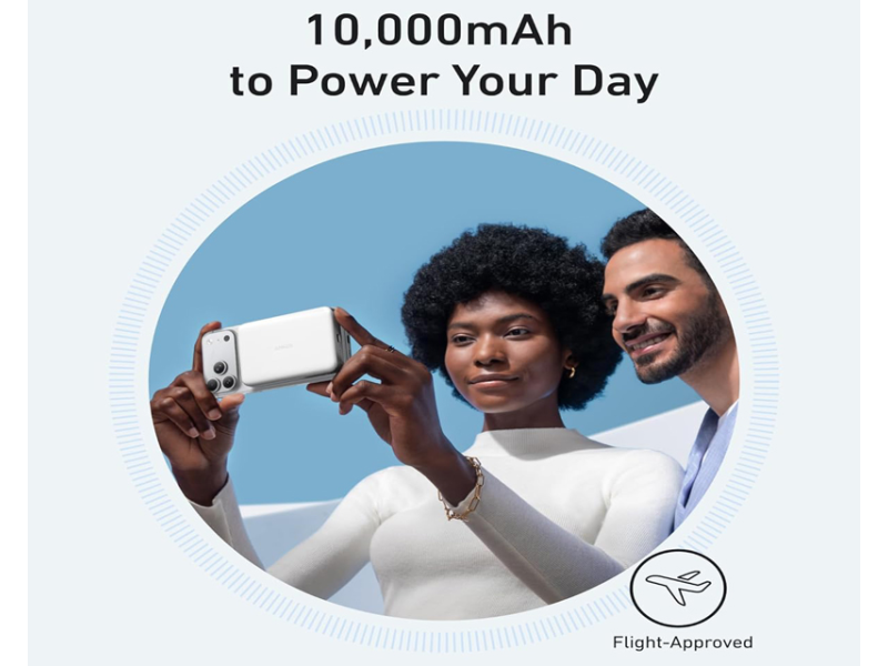 ANKER MagGo 10000mAh 15W magnetno bežični power bank beli