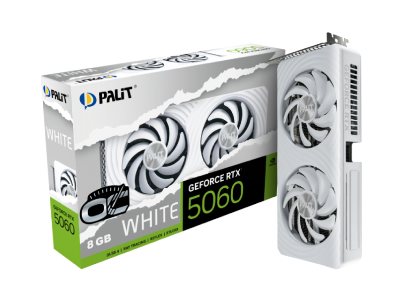 PALIT nVidia GeForce RTX 5060 8GB 128bit RTX5060 WHITE OC 8GB