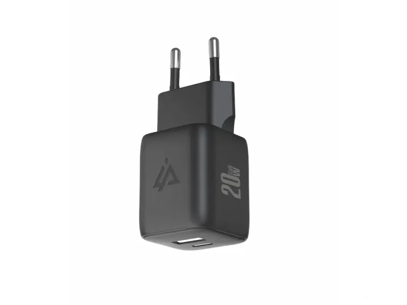 iPEAX Adapter GaN 20W (USB-C + USB-A) Black