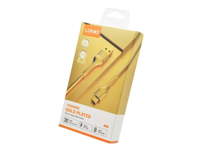 LDNIO LS651 BRZI 30W, 1 m LIGHTNING ZLATNI