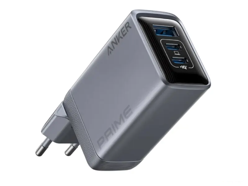 ANKER Prime 100W GaN zidni brzi punjač, 3-porta (2x USB-C i 1x USB-A) srebrni 