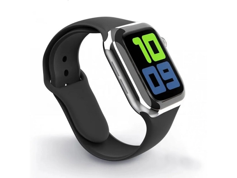 Silicone band for Apple watch, black (42, 44, 45, 49) mm