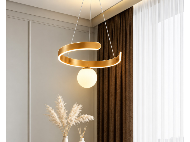 MARLUX PL031 LED viseći luster sa 1 kuglom zlatni