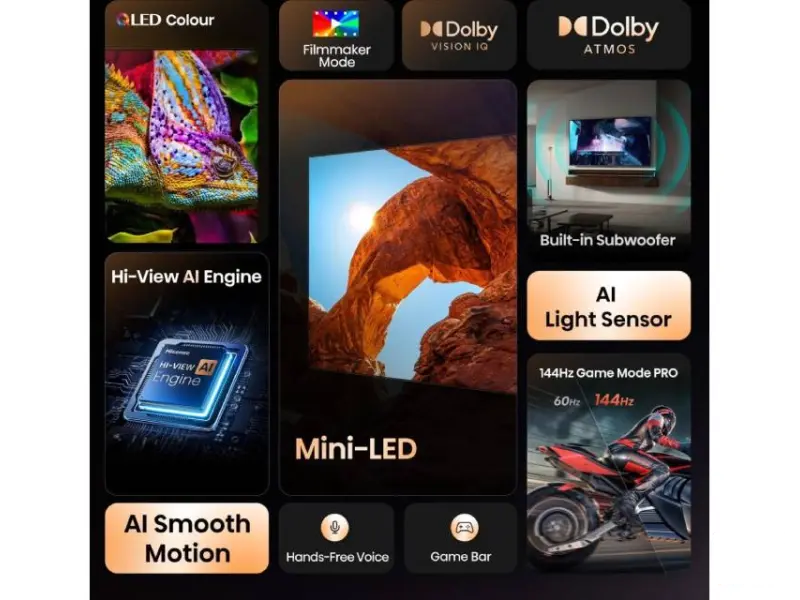 HISENSE 55 inča 55U7Q ULED Mini-LED 4K UHD Smart TV 